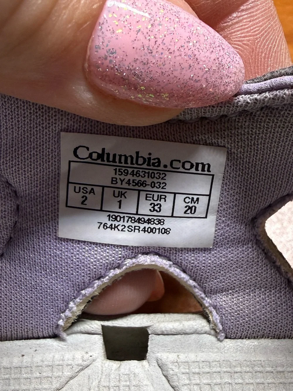 Columbia Techsun Vent Sandal Youth # BY4566‎ 032 Purple Grey Adjustable Size 2